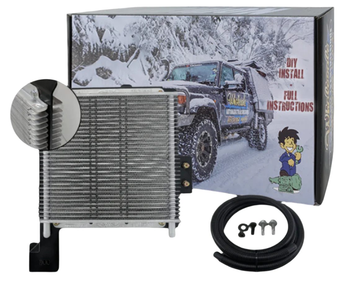 Dual Heavy Duty Trans Oil Cooler Kit suit Toyota Land Cruiser 200 Series 6 Speed